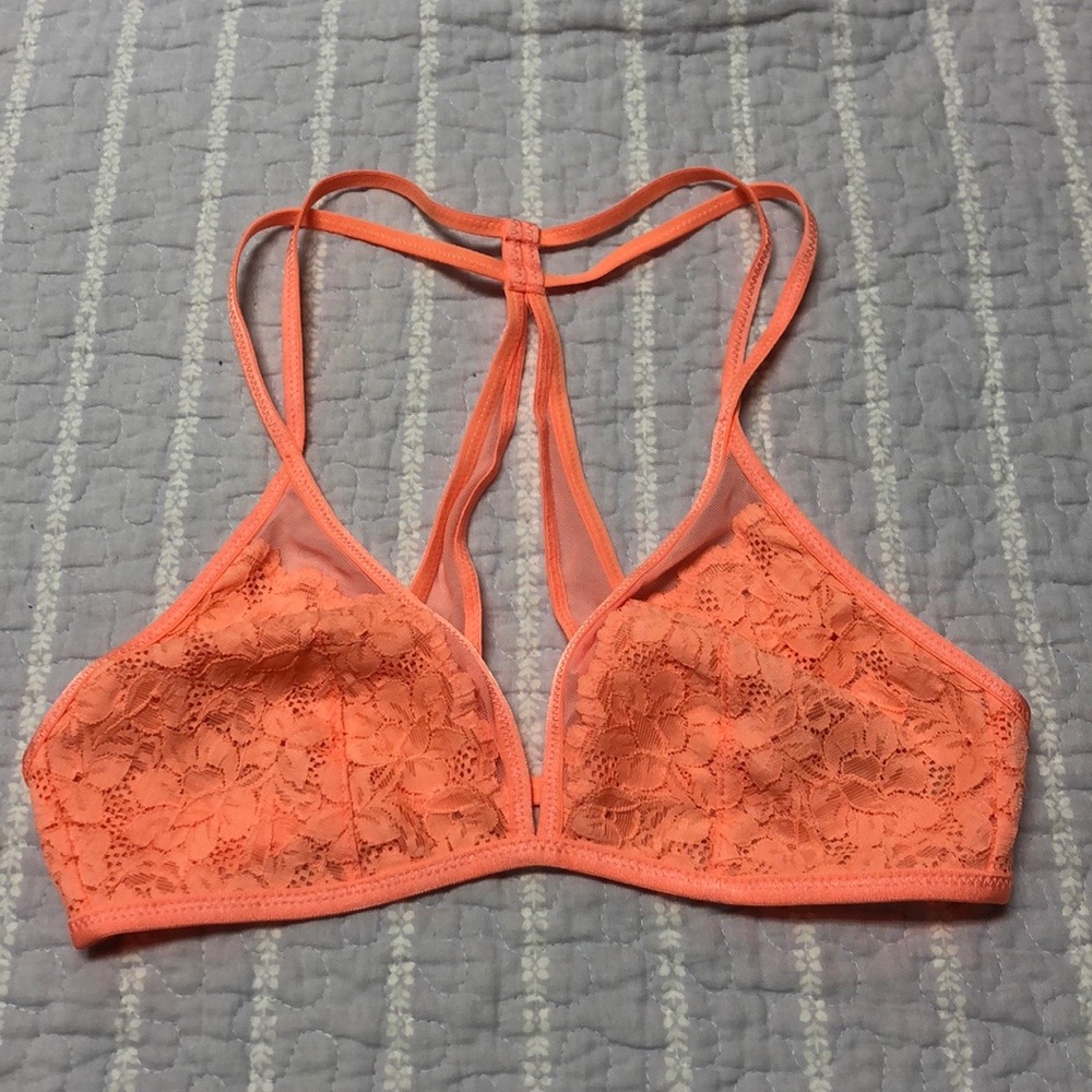 Free People Orange Lace Bralette